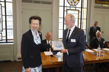 HRH Princess Anne with Captain Duncan Glass.